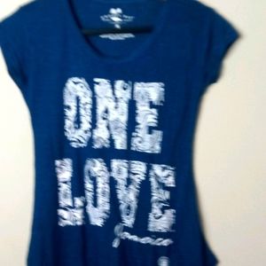 Groovy Bay Jamaica One Love Navy Tee Top S